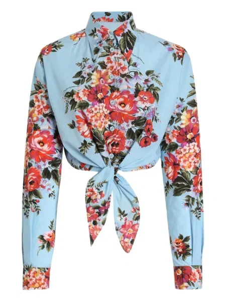 Top Dolce & Gabbana cu model floral albastru