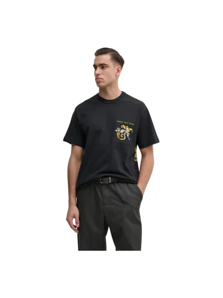 Koszulka Versace Jeans Couture z nadrukiem czarna