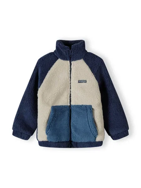 MINOTI Jachetă fleece crem / regal / închis albastru