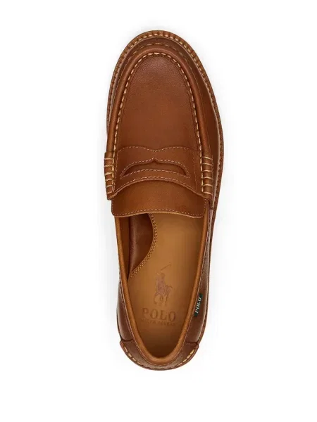 Ochelari de soare Polo Ralph Lauren din piele de căprioară cu imagine de costum albastru