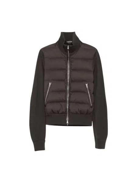 Kardigan Tom Ford z wełny merino brązowy