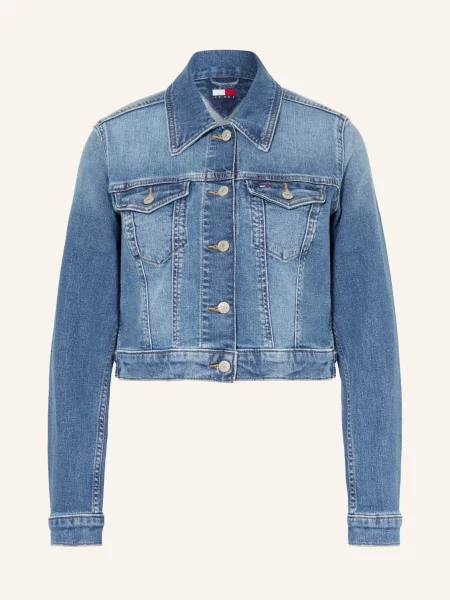 Tommy Jeans Džínová Bunda denim medium modrá