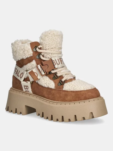 Pantofi Buffalo cu șireturi maro