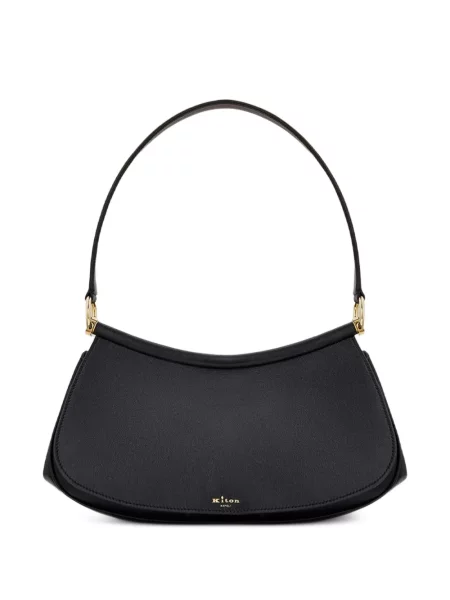 Geantă shopper Kiton din piele negru