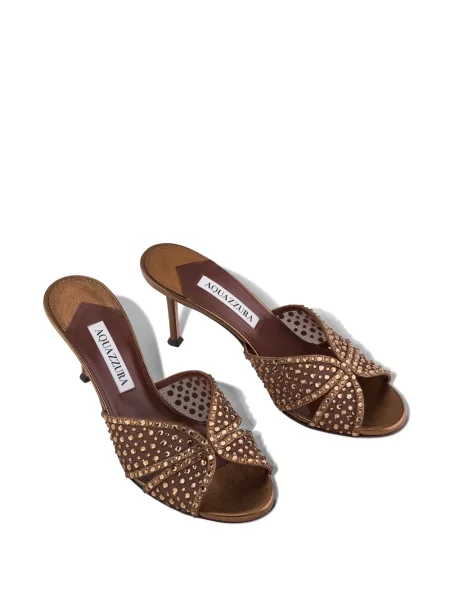 Sandale Aquazzura cu vârf deschis maro