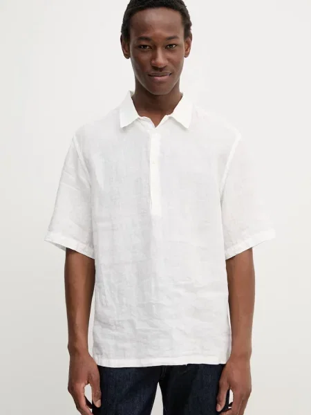 BARENA VENEZIA polo din in Camicia Mola barbati neted alb