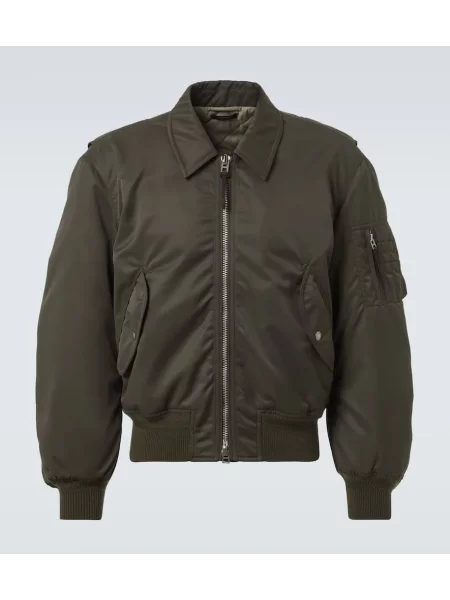 Satenaste bomber jakna Tom Ford zelena