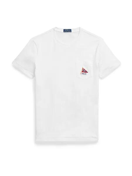 Polo Ralph Lauren Tricou bleumarin / galben închis / roșu alb