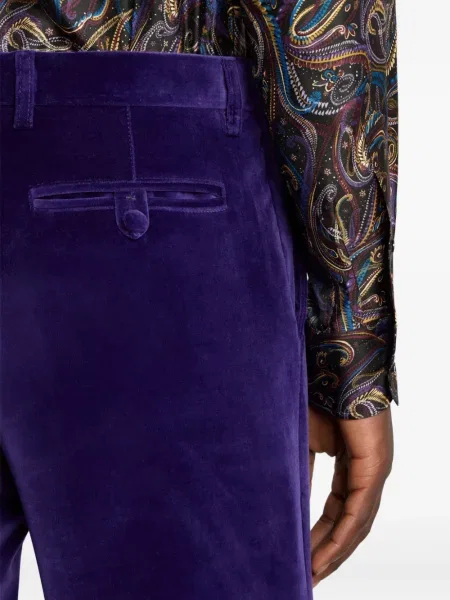 Pantaloni Etro de catifea violet