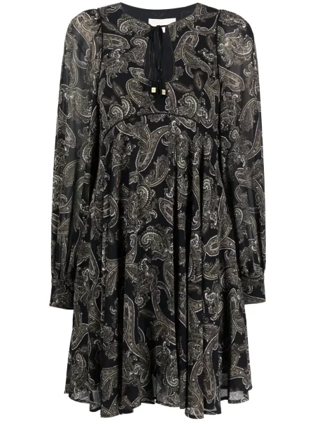 Rochie maxi Michael Michael Kors cu imagine cu model paisley lungă negru