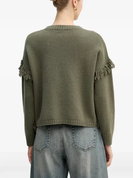 Pulover Benetton cu franjuri verde