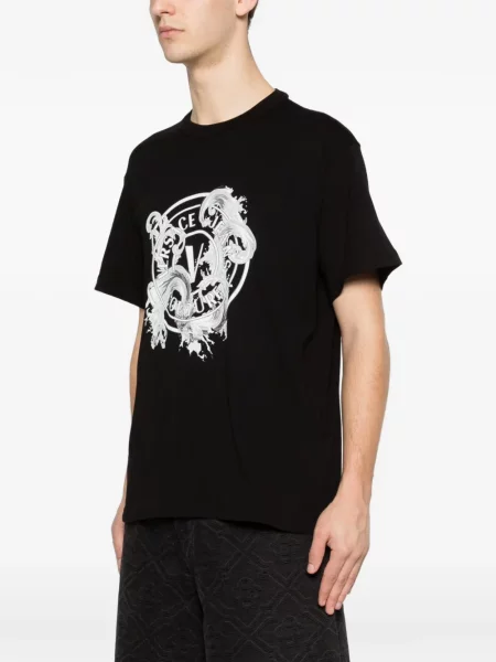Tricou Versace Jeans Couture cu imagine negru