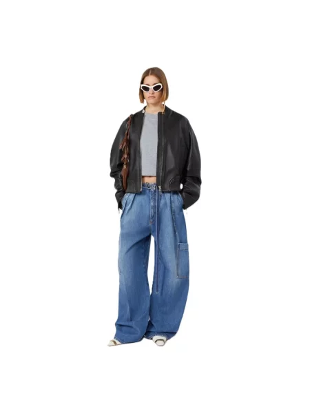 Kurtka skórzana Max Mara czarna