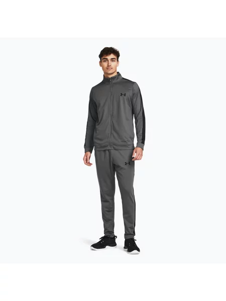 Dres Under Armour UA Knit Track Suit castlerock/black szary