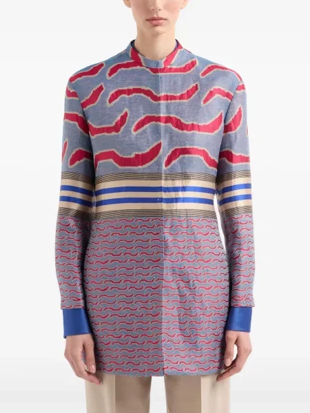 Palton Giorgio Armani din jacard roșu