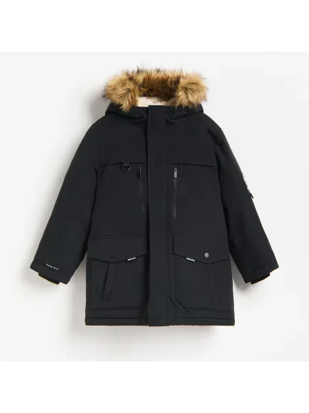 Reserved Zateplená parka s kapucí černý