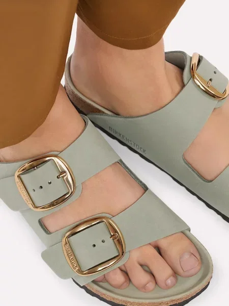 Кожаные шлепанцы Birkenstock с пряжкой