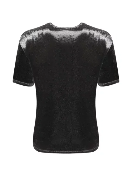 Tricou Giorgio Armani de catifea drapate gri