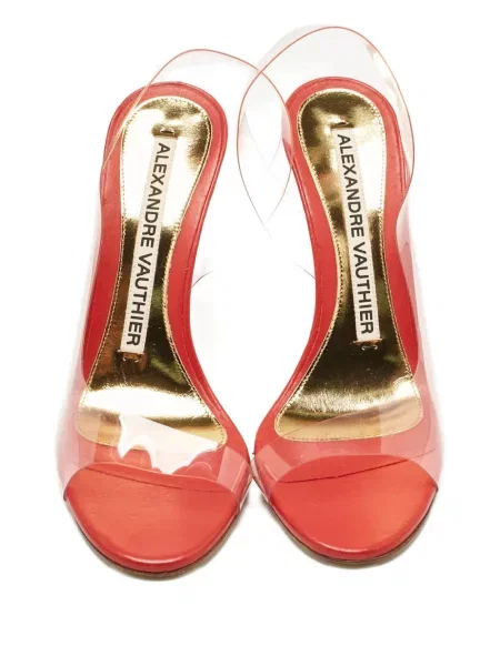 Sandale Alexandre Vauthier slingback alb
