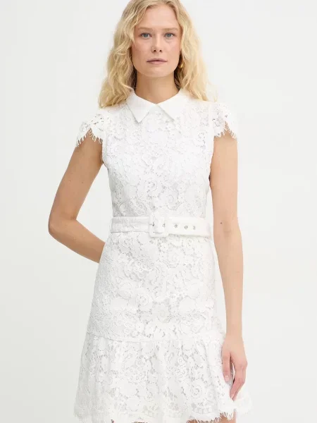 Silvian Heach rochie din dantelă GELAO alb