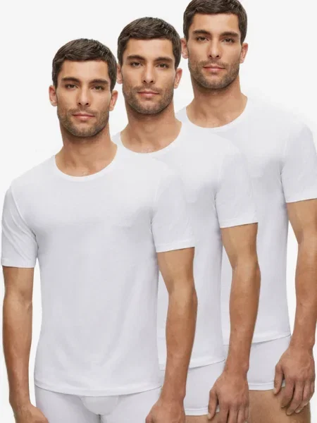BOSS Orange Tricou Classic murdar alb