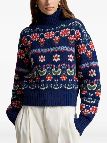 Копринена карирана шапка с козирки Polo Ralph Lauren с автограф синьо