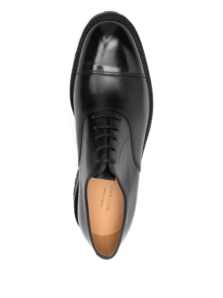 Șapcă John Lobb din piele negru