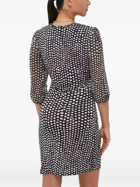 Rochie midi Morgan cu buline plic negru