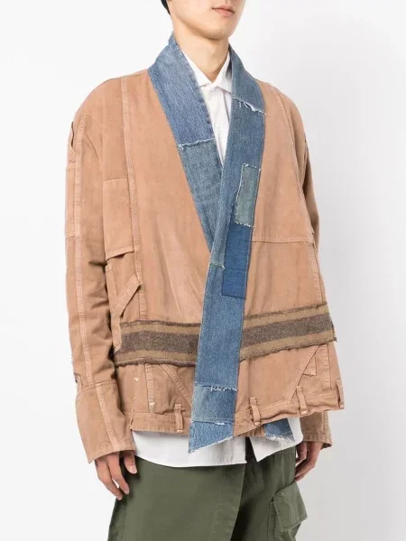 Džínová bunda Greg Lauren hnědá