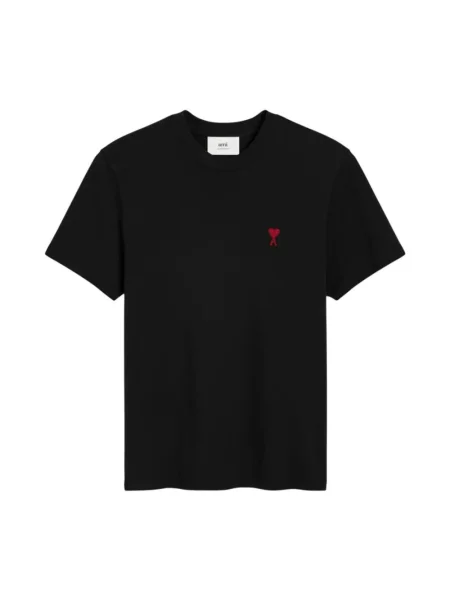 Koszulka Ami Paris casual z logo czarna