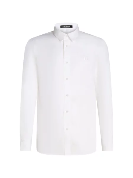 Lung cămașă Karl Lagerfeld cu broderie alb