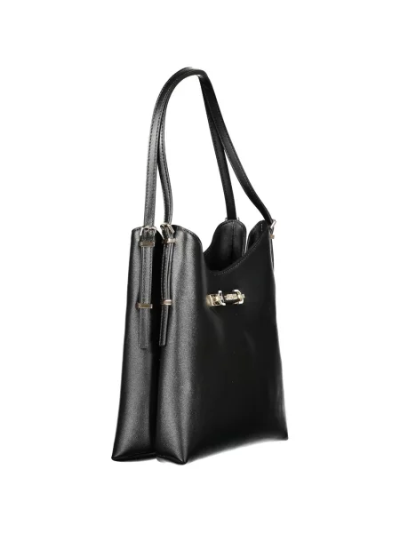 Lniana torebka hobo Guess czarna