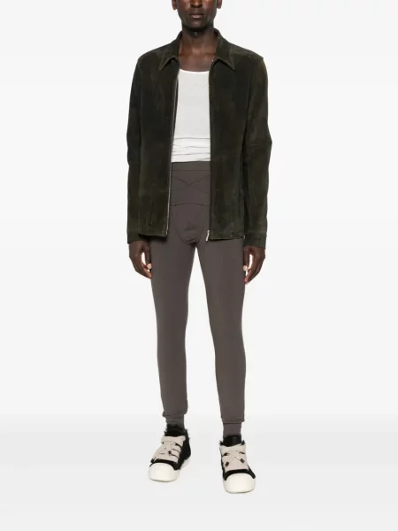Geacă Rick Owens din piele de căprioară maro