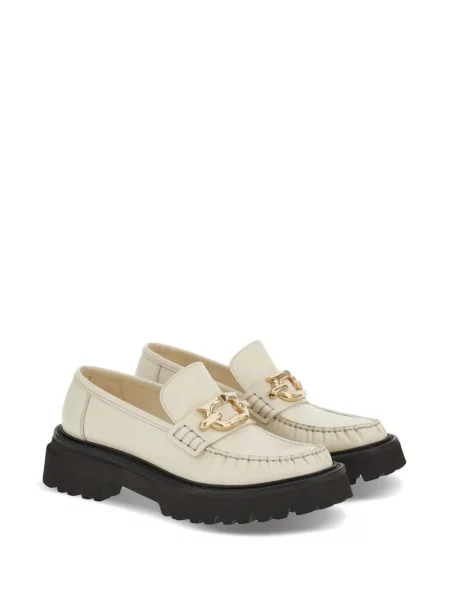 Iš natūralios odos loaferiai Ferragamo balta