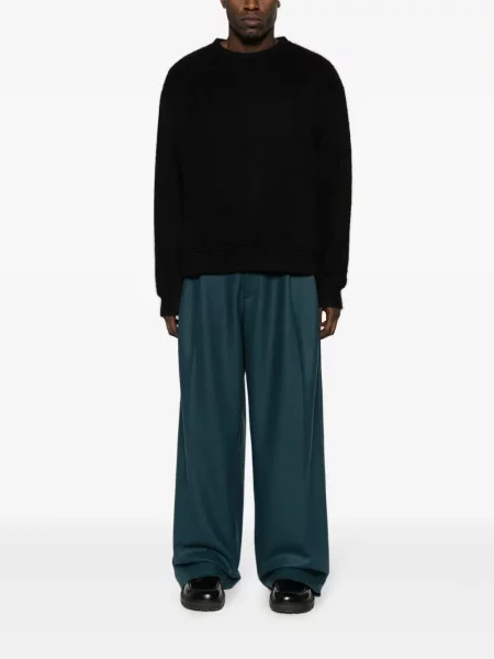 Sweter Jil Sander z okrągłym dekoltem czarny