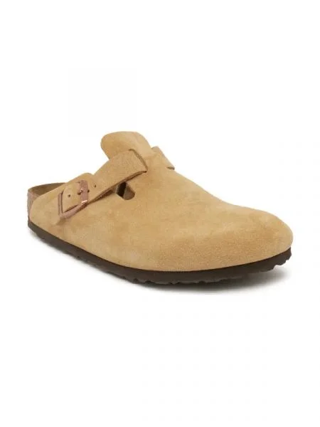 Papuci tip mules Birkenstock bej