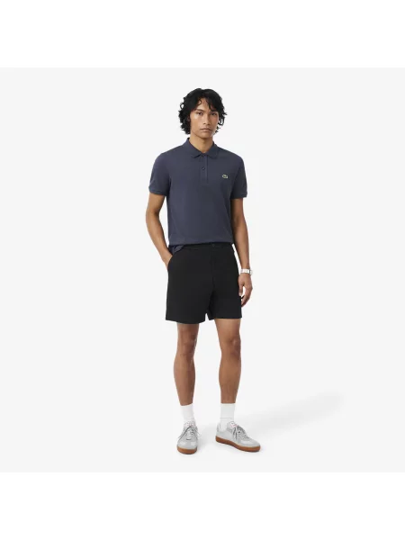 Lacoste Szorty Z Bawełny Stretch Regular Fit brązowy