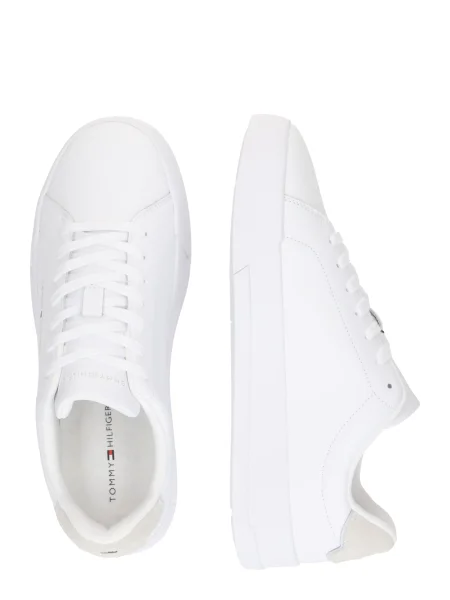 Sneakerși Tommy Hilfiger din piele alb