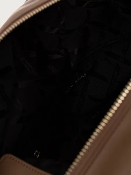 Műbőr kézitáska Armani Exchange bézs