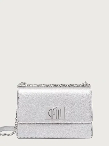 Furla torebka crossbody skórzana Mini Crossbody 20 szara