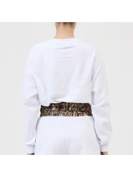Bluza Just Cavalli z nadrukiem biała
