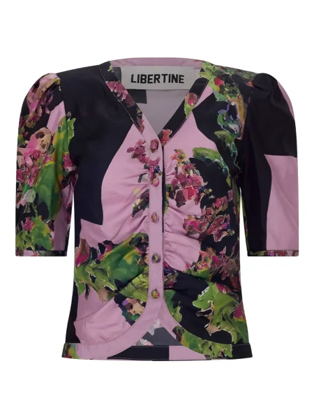 Bluză Libertine cu model floral cu imagine roz