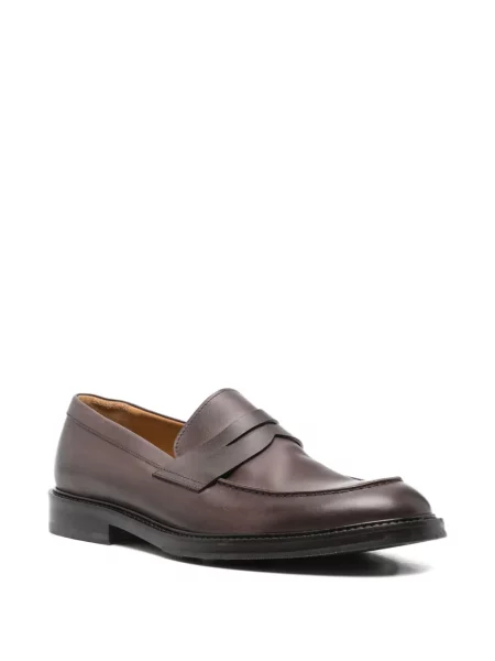 Pantofi loafer Eleventy din piele maro