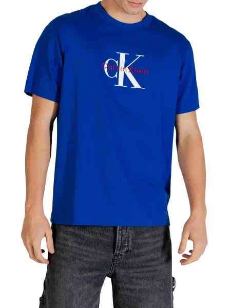 Tricou Calvin Klein Jeans albastru