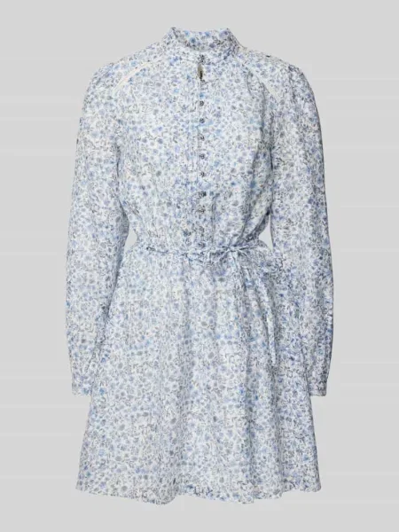 Guess sukienka ADLAIDE mini rozkloszowana niebieski
