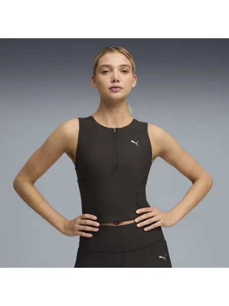 PUMA skrócona koszulka na ramiączkach do biegania LIGHTSTRIDE Odzież XXS czarny