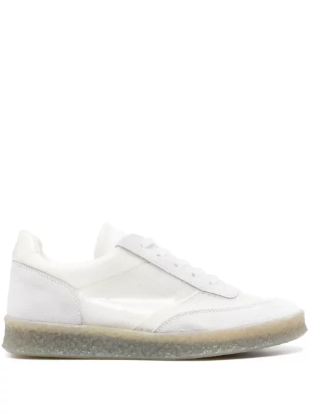 Sneakerși Mm6 Maison Margiela din piele de căprioară alb