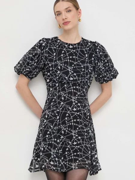 Silvian Heach rochie mini evazati negru