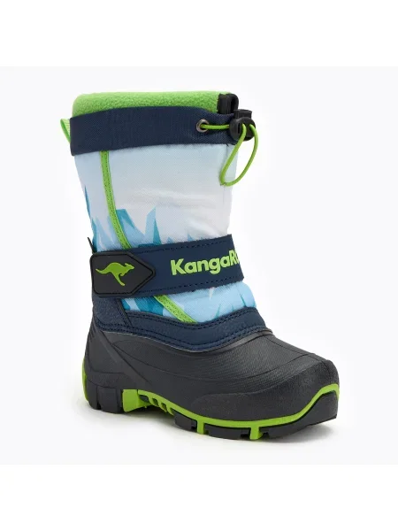 Детски ботуши за сняг KangaROOS Kanga-Bean IV dk navy/ lime военноморски сили