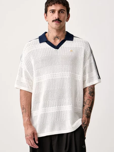 Tricou polo Adidas Originals bej